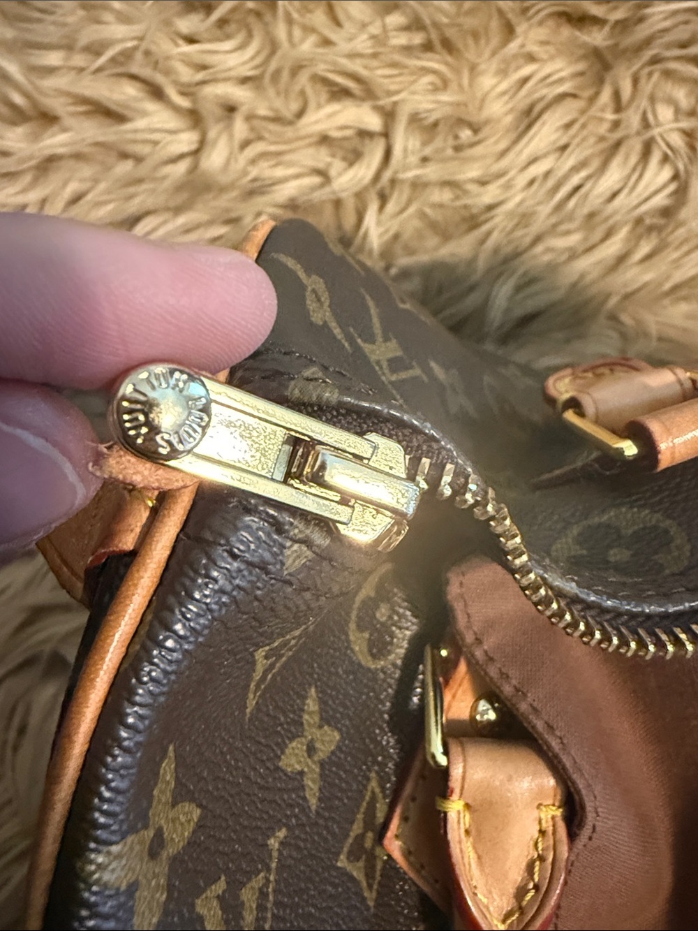 Louis Vuitton Monogram Canvas Satchel in Brown and Tan - Picture 16 of 16